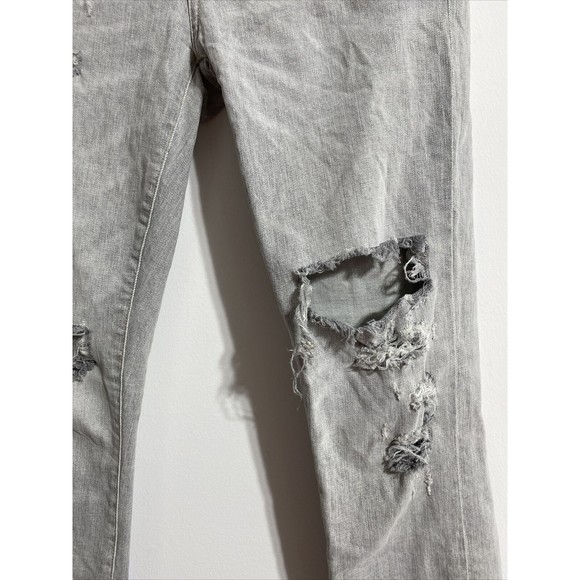 AGOLDE Jeans Women's 26 Gray Grey High Rise Ankle Skinny Stretch Distressed - Picture 6 of 14
